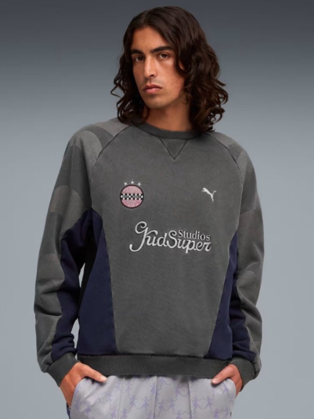 NWT PUMA X Kidsuper Studios Crew Pullover Sweatshirt Men's SZ XL #632364-01 $150